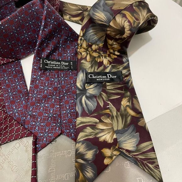 Christian Dior collection of Italian Silk Ties made in Italy or made in USA - Picture 4 of 6